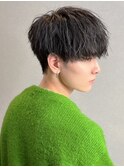 ソフトツイストスパイラルパーマ刈り上げマッシュ1