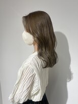 へアメイクワンプラス 四日市(HAIR MAKE ONEplus)&nbsp;オリーブベージュ/ブリーチなし透明感カラー/大人かわいい