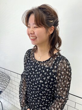エマエコル(Emma ecole) Emma  ecole ハーフアップアレンジ/結婚式ヘアアレンジ/二次会