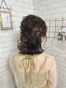 ベルデイズ 関内店(BELDAYS) ボブのハーフアップ