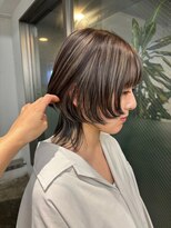 レコ 渋谷(LECO) ハイトーンベージュハイライトカラーミディアムウルフ