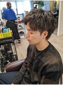 ソフトツイストパーマ×ショートアップバング
