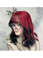 ヘアスタジオニコ(hair studio nico...) umbrella color red×black