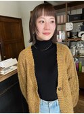 顔周りレイヤーボブ