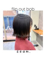 シーム(seam.)&nbsp;簡単スタイリング外ハネボブ◎どんな髪質・毛量・年齢もOK！