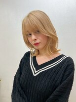 ディフィーノ 赤坂(DIFINO)&nbsp;ブリーチカラー/ブロンドベージュ/ミディアムレイヤー