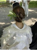 和装花嫁ヘアメ