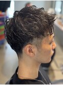 ショートスタイル×アップバング