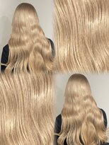 ベレーザ 渋谷(BELEZA)&nbsp;17260ホワイトブロンドミルクティーグレーブラウン全頭ブリーチ