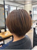 40代からの脱白髪染めショート