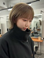 レブ 三条河原町(Reb,) ボブ/くびれボブ/タッセルボブ/ブリーチ/ミルクティーベージュ