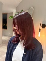 ケリーアン 太田(kelly.un)&nbsp;ワインレッド / ミディアムレイヤー / くびれミディアム