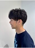 癖毛を活かしたマッシュスタイル