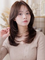 カバーヘア イヴ 戸頭店(COVER HAIR EVE) ダークグレーブリーチなしくびれレイヤーシャギーカット20代a!