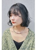 大人可愛い小顔ボブパーマ ゆるふわくせ毛風パーマ 20代30代