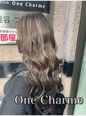 ブリーチなしhighlight(ブリーチ)+シルバーベージュ