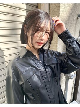 ボアップ(boappu) #ボブヘア#ボブ#ボブスタイル#イルミナカラー#暗髪