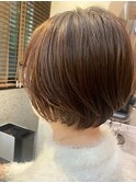 丸みショート/レイヤー/ナチュラルブラウン