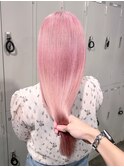 ホワイトピンク/ピンクカラー/ハイトーンロング/池袋/艶カラー