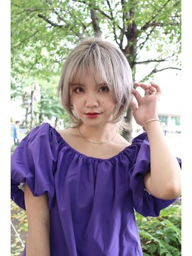 アレンヘアー 梅田店(ALLEN hair) シルバーショート/ミディアムウルフ/グレージュ