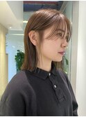 外ハネボブ/切りっぱなし/2WAYバング/ウザバング/ブラウンカラー