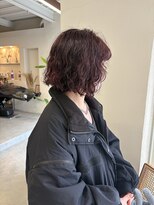 マセナ(Masena) ボブパーマ×ジェリーパーマ×韓国風スタイル×レッドカラー