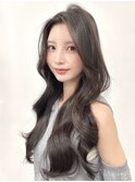 フェミニンカール大人ヘアモテ髪前髪パーマオフィスヘア