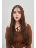 ヒュー 広島(HEW)&nbsp;20代30代外国人風シースルーレイヤーカットダークグレージュ