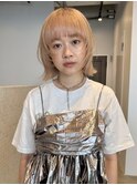 ハイトーン/ホワイトベージュ/ボブレイヤー/ワイドバング