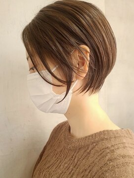 エリマ 横浜西口(elima) 顔周りレイヤーカットくびれヘア切りっぱなしボブ大人ボブ30代