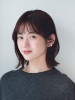 ガーデンヨコハマエスト(GARDEN YOKOHAMA est)&nbsp;ミディアム　ワンカール　暗めカラー　外ハネ　レイヤー　艶