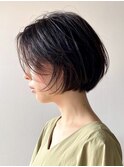 ショートボブ/前髪なしショート/黒髪ショート/20代//30代/40代
