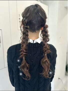 ヘアセット/ヘアメツインあみたらし/新宿
