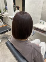 オンドバイサク(ondo by Saku)&nbsp;切りっぱなしボブ/ボブ/暖色カラー/ワインレッド/30代