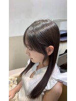 シア(Sia.)&nbsp;顔まわりレイヤー/顔まわりカット/髪質改善/グレージュ