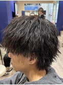 ツイストスパイラル仙台美容室波巻きシャドウパーマサーフカール
