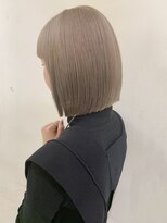 ブランニュー オーバー 難波店(Brandnew over)&nbsp;【Brandnew】ハイトーンカラー＿ミルクティーベージュ＿ボブ