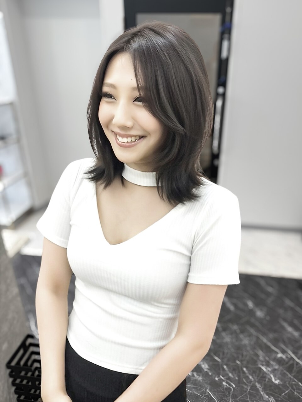 グレージュ×ホワイトベージュ#シールエクステ#ハイライト#静岡