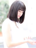 25歳からの斜めバング/クラシカル/ボルドー/20代30代40代/表参道