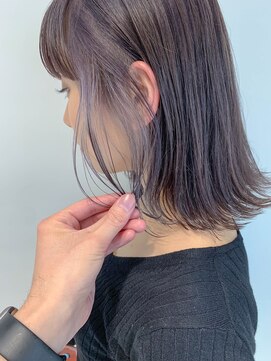 テトヘアー(teto hair) bob(ラベンダーアッシュ、ペールパープル、インナーカラー)
