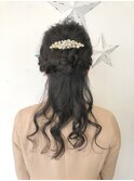 ロングのハーフアップヘアアレンジ