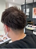メリハリ束感ショート×ブルーアッシュ