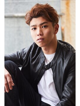 クレスト 草津店(CREST) マッシュツーブロックメンズパーママッシュウルフメンズカット