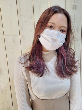 エスポワール 北習志野店(ESPOIR) インナーカラー☆ピンクブラウン