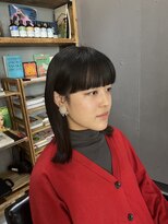 パム 恵比寿(PAM.)&nbsp;切りっぱなしボブ × 重めワイドバング