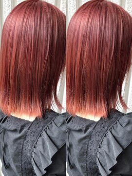 ネオリーブカップ 町田店(Neolive capu) ブリーチカラー ＊ チェリーレッド【町田/韓国風スタイル】