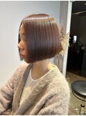 ミニボブ*ワインレッド髪質改善*チェリーレッド*刈り上げボブ風