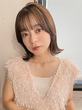 アグノス 青山(Agnos) 小顔 似合わせカット メルティーカラー ウェーブミディアム