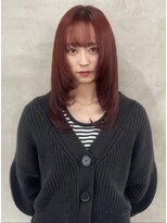 ジルバイシャルム(JILL by charme) レイヤーカット × レッドカラー