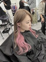 シェイロ(Cielro)&nbsp;ミルクティーベージュ×インナーカラー/ピンクカラー